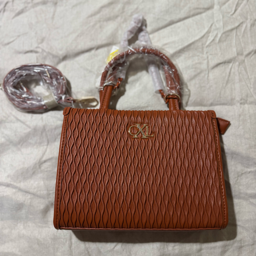 CXL by Christian Lacroix Women’s Normandy Ruching Satchel – Rust Nwt